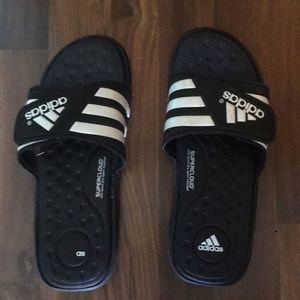 Adidas black comfy slide sandals